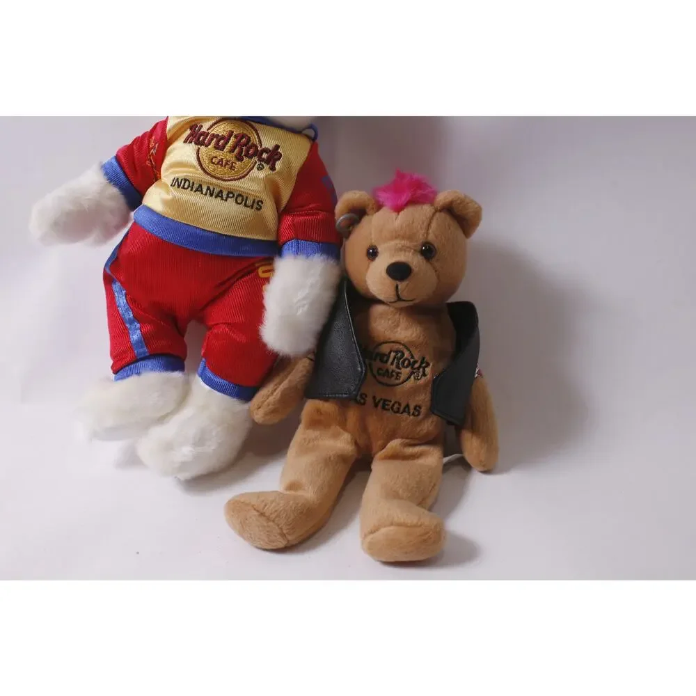 Hard Rock Cafe Teddy Bear Lot Indianapolis Las Vegas Souvenir ~ 260702-WH 1125